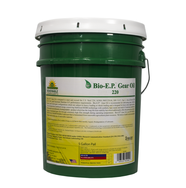 82244 Bio E P Gear Oil ISO 220 5 Gal Pail