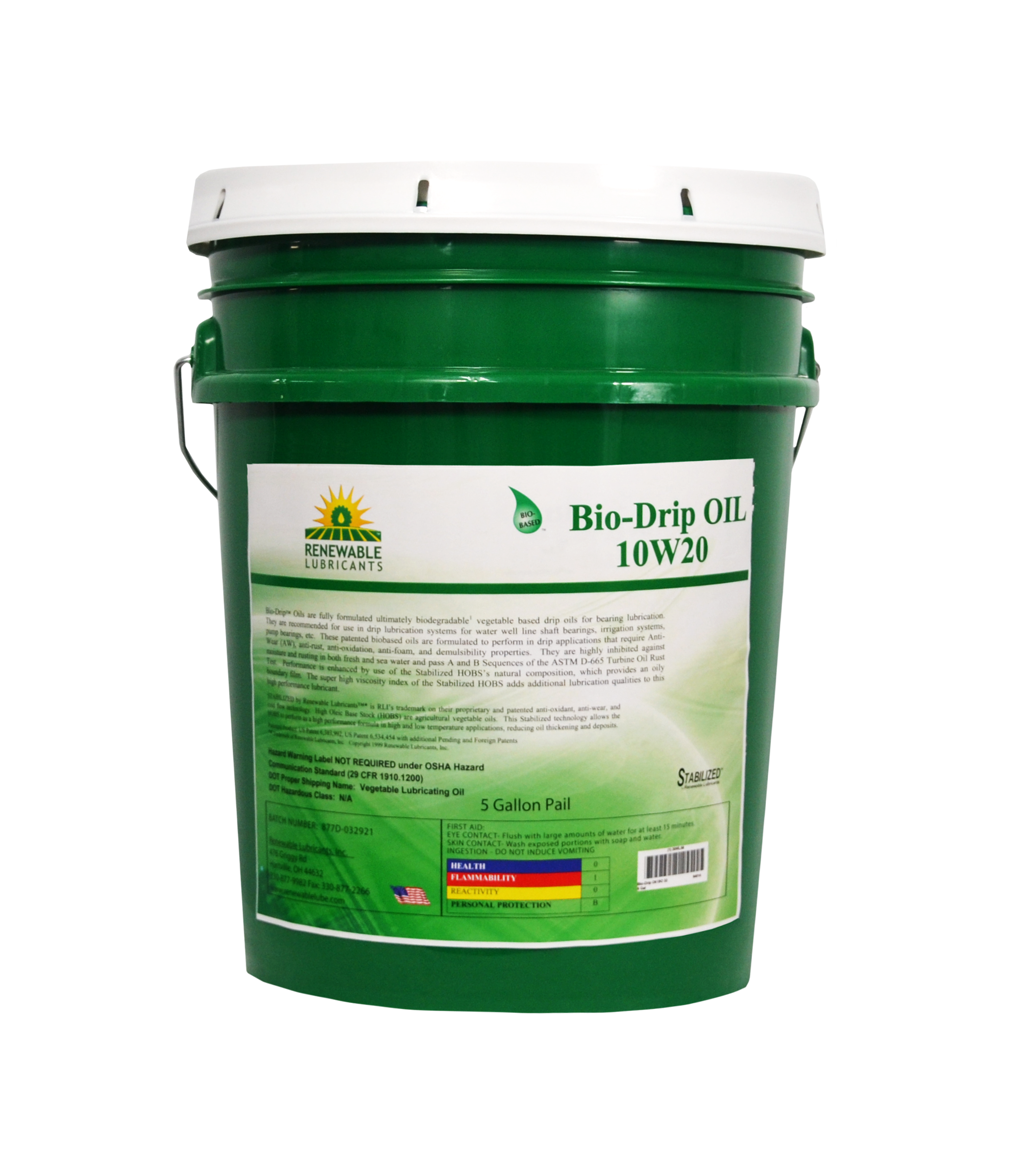 84014 Bio Drip Oil 10 W20 5 Gal Pail