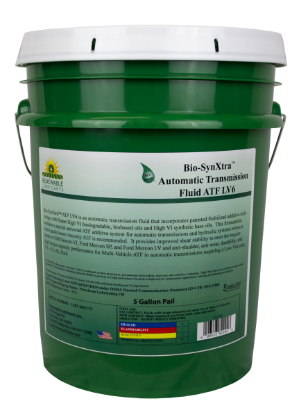82294 Bio Syn Xtra ATF LV6 Automatic Transmission Fluid 5 Gal Pail