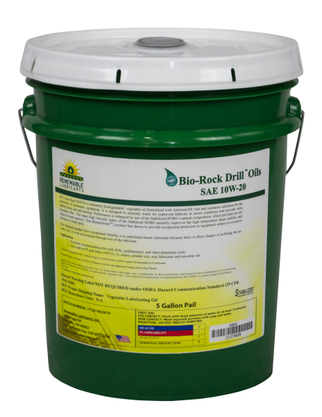 83004 Bio Rock Drill Oil 10 W20 Light 5 Gal Pail